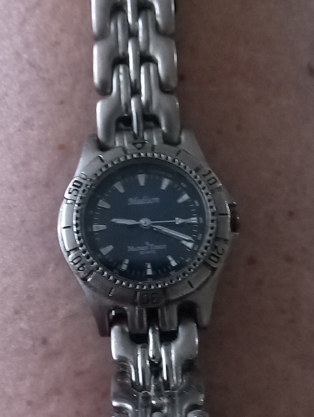 WomansStainless Steel Watch - Black Dial
